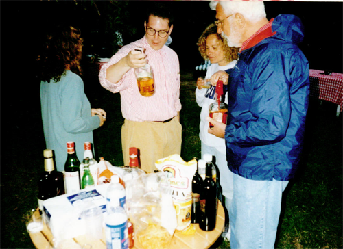 The preacher getting introduced to whiskey.